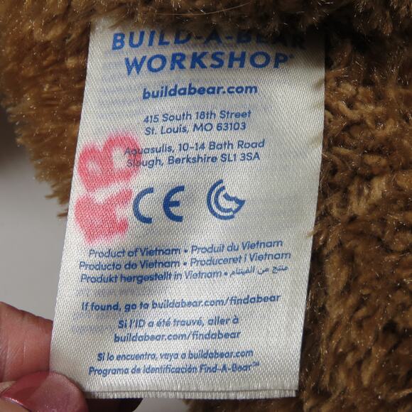 Build A Bear Plush Teddy with Heart Patch & Patterned Paws 2020 Stuffed Animal - Picture 11 of 13